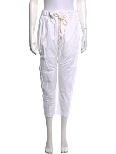 Pre-owned Bassike Straight Leg Pants In White