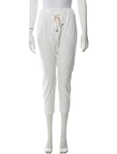 Pre-owned Bassike Straight Leg Pants In White