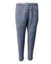 Bassike Tapered Pants In Blue Viscose In Blue