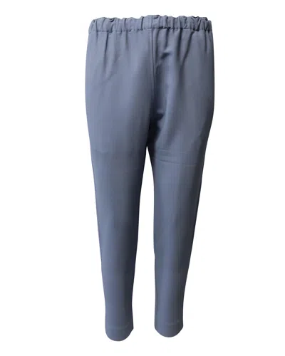 Bassike Tapered Pants In Blue Viscose