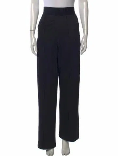 Pre-owned Bassike Wide Leg Pants In Black