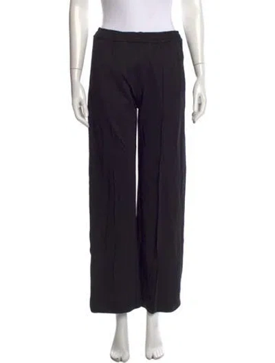Pre-owned Bassike Wide Leg Pants In Black