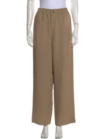 Pre-owned Bassike Wide Leg Pants In Neutral