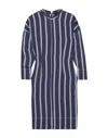 Bassike Midi Dresses In Blue
