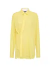 Bassike Women's Relaxed Gauze Cotton Shirt In Zest In Yellow