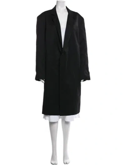 Pre-owned Bassike Wool Coat W/ Tags In Black