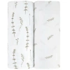 Bassinet Sheets Baby Fitted Bassinet Sheet 2 Pack In Forest Grey Leaf
