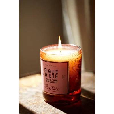 Bastide Figue Dété Wax Candle - Mouth-blown Glass In Pink