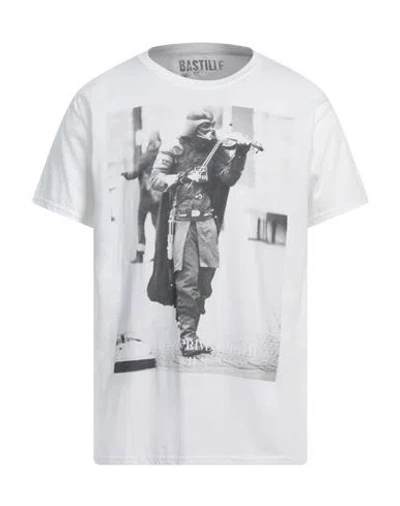 Bastille Man T-shirt White Size Xl Cotton
