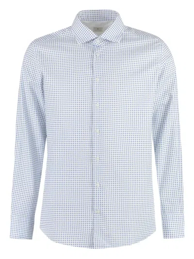 Bastoncino Checked Long-sleeve Shirt In White