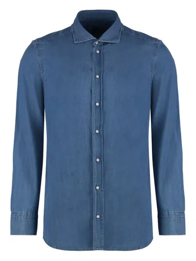 Bastoncino Long-sleeve Denim Shirt In Blue