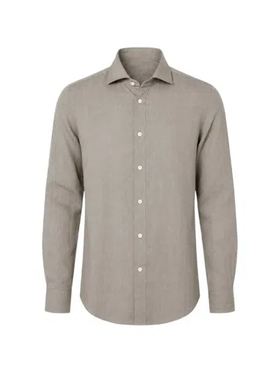 Bastoncino Long-sleeve Button-up Shirt In Brown