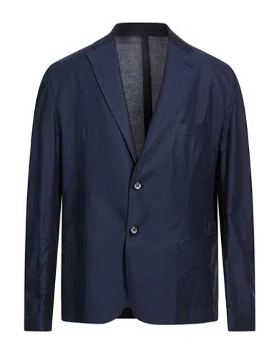 Bastoncino Man Blazer Navy Size 48 Cotton In Blue
