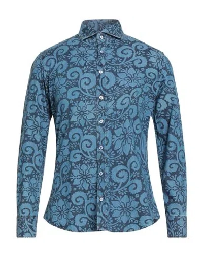 Bastoncino Man Denim Shirt Blue Size 15 ½ Cotton
