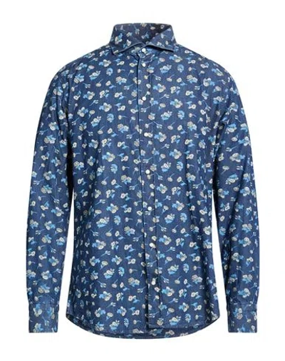 Bastoncino Man Denim Shirt Blue Size 16 ½ Cotton
