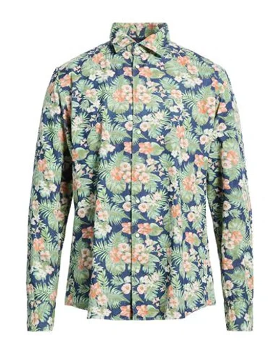 Bastoncino Man Denim Shirt Blue Size 16 ½ Cotton In Multi