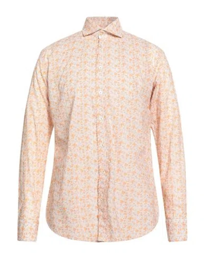 Bastoncino Man Shirt Apricot Size 17 ½ Cotton In Multi