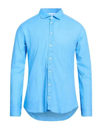 Bastoncino Man Shirt Azure Size 15 ¾ Cotton In Blue