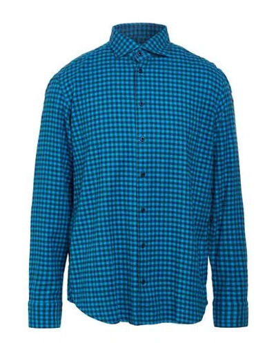 Bastoncino Man Shirt Azure Size 15 ¾ Cotton In Blue