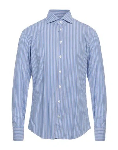 Bastoncino Man Shirt Azure Size 16 ½ Cotton In Blue