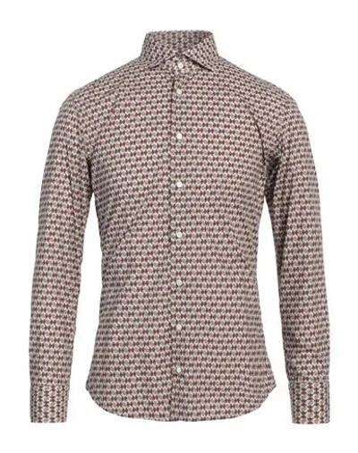 Bastoncino Man Shirt Beige Size 15 ½ Cotton
