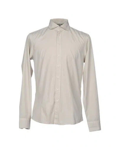 Bastoncino Man Shirt Beige Size 15 ½ Cotton
