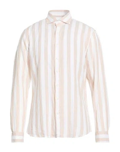 Bastoncino Man Shirt Beige Size 15 ¾ Linen In Neutral
