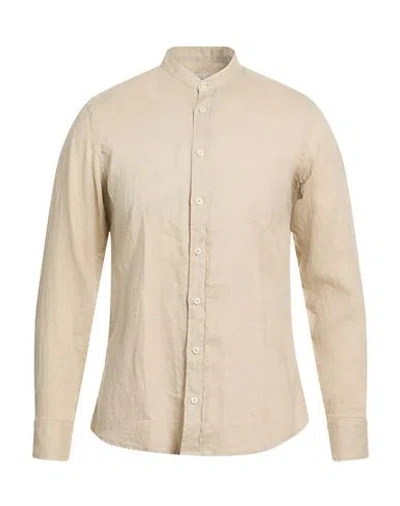 Bastoncino Man Shirt Beige Size 15 ¾ Linen In Neutral