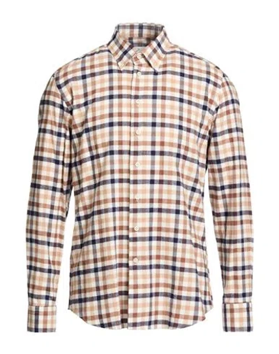 Bastoncino Man Shirt Beige Size 16 Cotton In Neutral