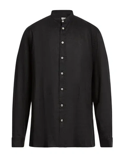 Bastoncino Man Shirt Black Size 15 Linen