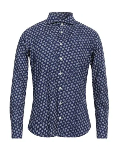 Bastoncino Man Shirt Blue Size 15 ½ Cotton
