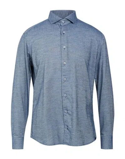 Bastoncino Man Shirt Blue Size 15 ¾ Cotton