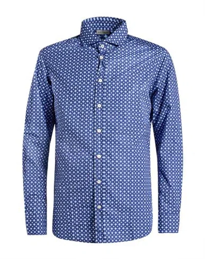 Bastoncino Man Shirt Blue Size 16 ½ Cotton