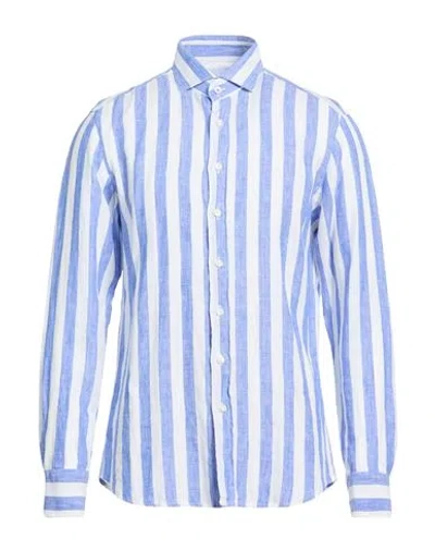 Bastoncino Man Shirt Blue Size 16 ½ Linen