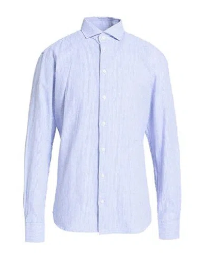 Bastoncino Man Shirt Blue Size 16 ½ Linen, Cotton