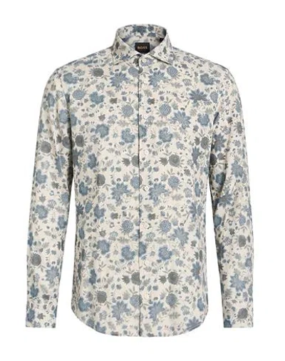 Bastoncino Man Shirt Blue Size 16 ½ Linen, Cotton