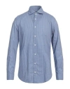 Bastoncino Man Shirt Blue Size 17 Cotton In Blue