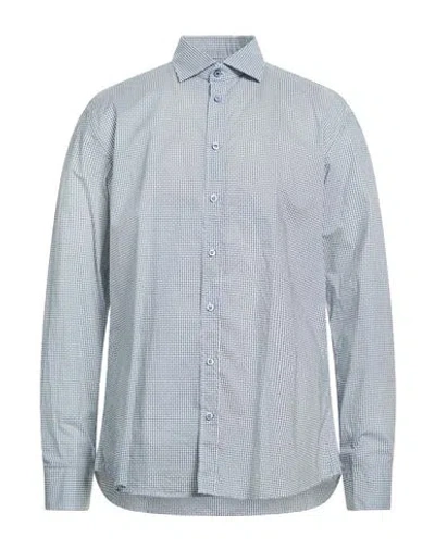 Bastoncino Man Shirt Blue Size 17 ½ Cotton