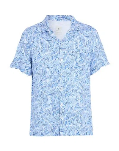 Bastoncino Man Shirt Blue Size 17 Linen