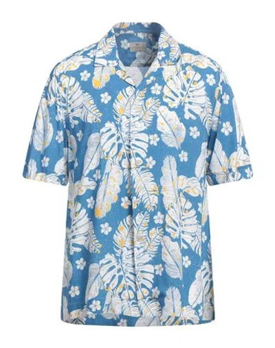 Bastoncino Man Shirt Blue Size L Viscose