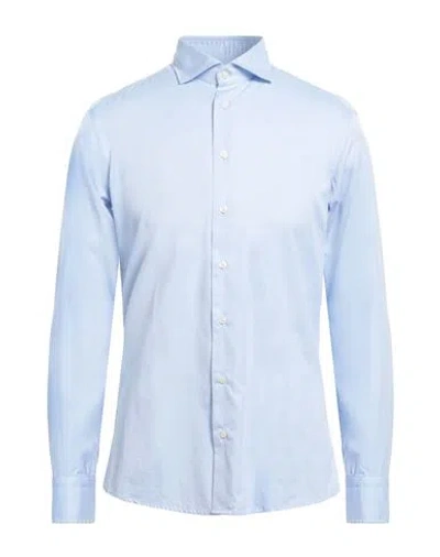 Bastoncino Man Shirt Bright Blue Size 17 ½ Cotton