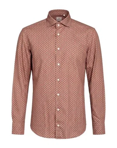 Bastoncino Man Shirt Brown Size 15 ¾ Cotton