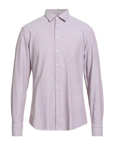 Bastoncino Man Shirt Burgundy Size 16 ½ Cotton In Purple
