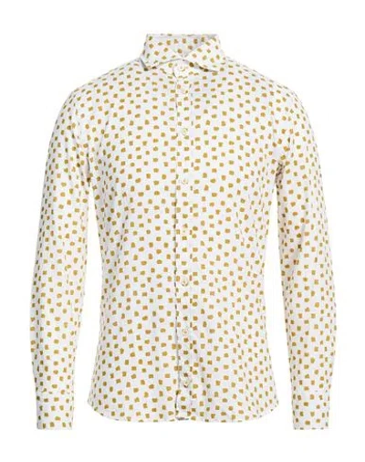 Bastoncino Man Shirt Camel Size 15 ¾ Linen, Cotton In Neutral