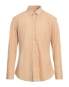 Bastoncino Man Shirt Camel Size 16 Cotton In Beige