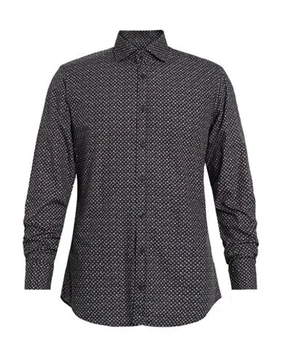 Bastoncino Man Shirt Charcoal Size 15 ½ Cotton In Gray