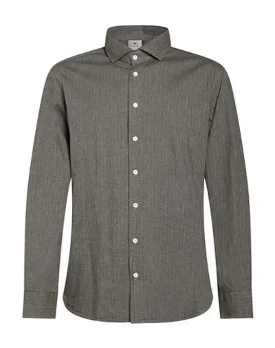 Bastoncino Man Shirt Dark Green Size 16 ½ Cotton In Gray