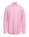BASTONCINO BASTONCINO MAN SHIRT FUCHSIA SIZE 16 ½ LINEN