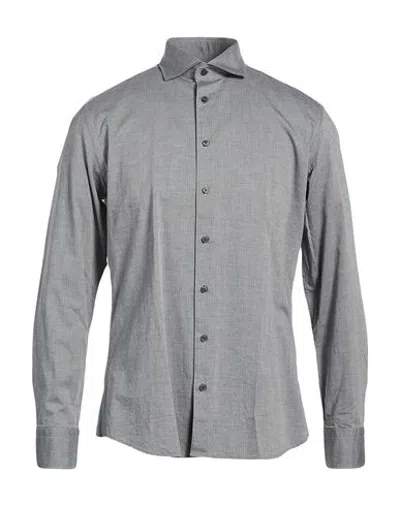 Bastoncino Man Shirt Grey Size 15 ¾ Cotton In Gray