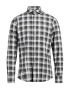 Bastoncino Man Shirt Grey Size 16 Cotton In Grey